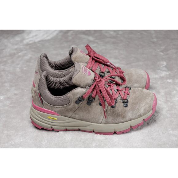 Danner Dry Mountain 600 Low Outdoor Hiking Shoes Gray Suede Plum Womens Size 7.5 - Picture 13 of 16